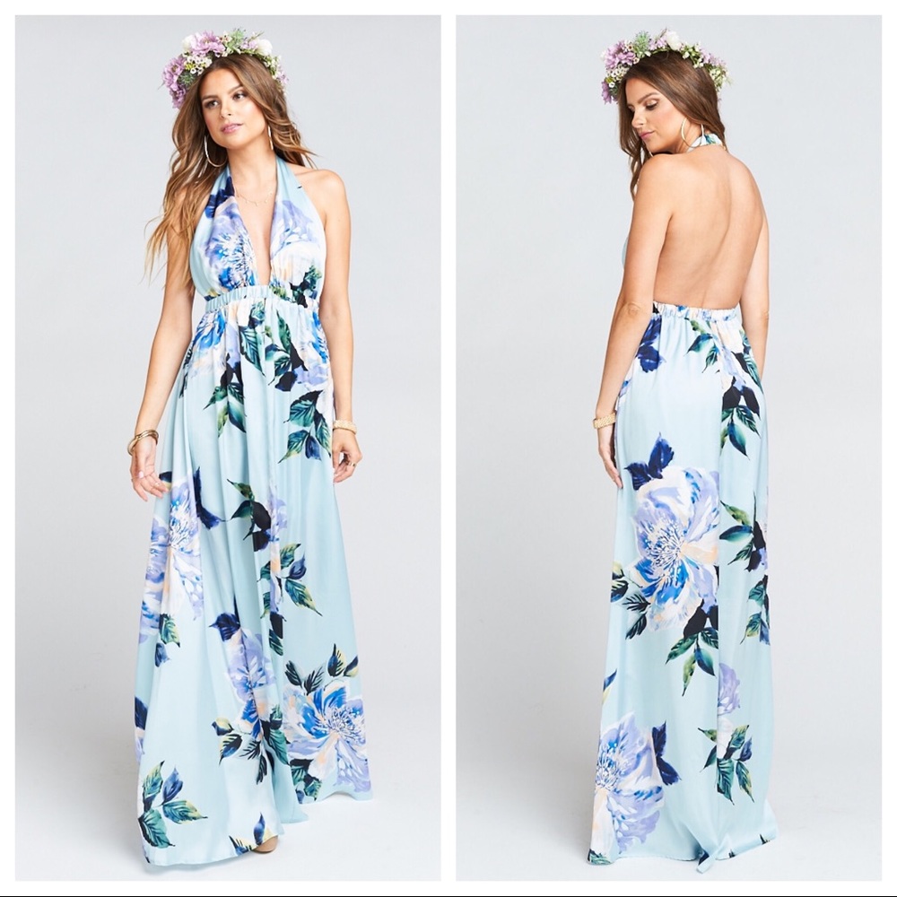 Show Me Your Mumu Luna Halter in Mint to be Floral